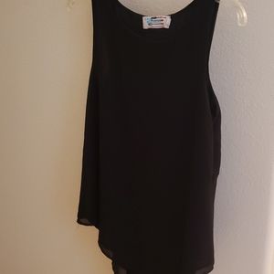 Black polyester work tank top